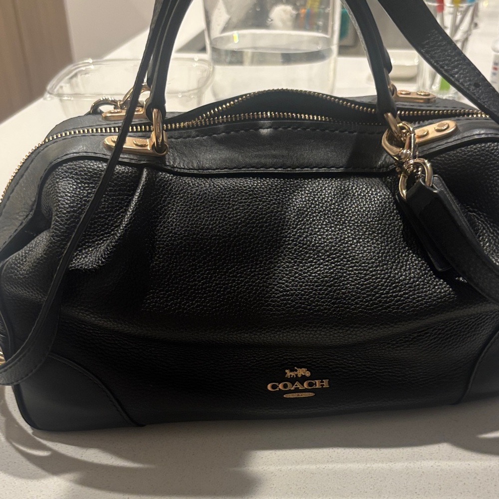 Coach Black Leather Women's Bag